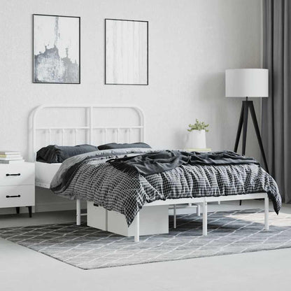 Bed Frame | White | Powder-Coated Steel | Small Double | Bed Frame