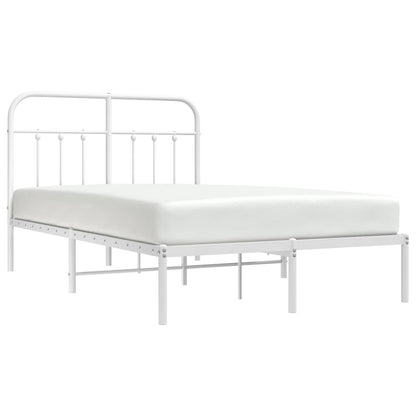 Bed Frame | White | Powder-Coated Steel | Small Double | Bed Frame