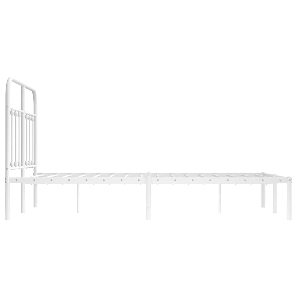 Bed Frame | White | Powder-Coated Steel | Small Double | Bed Frame