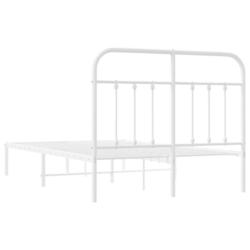 Bed Frame | White | Powder-Coated Steel | Small Double | Bed Frame