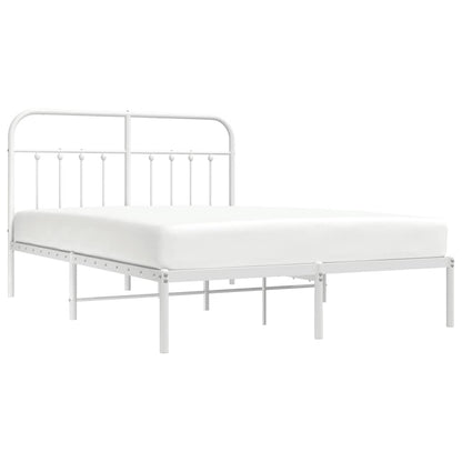 Bed Frame | White | Steel | Double | Bed Frame | Rectangular | Durable