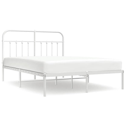 Bed Frame | White | Steel | Double Size | Bed Frame | Rectangular