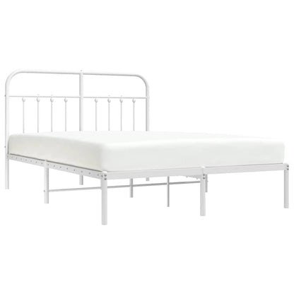 Bed Frame | White | Steel | Double Size | Bed Frame | Rectangular