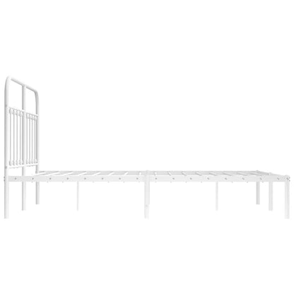 Bed Frame | White | Steel | Double Size | Bed Frame | Rectangular