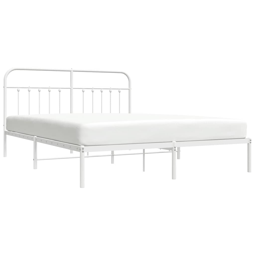 Bed Frame | White | Powder-coated steel | Double | Bed Frame