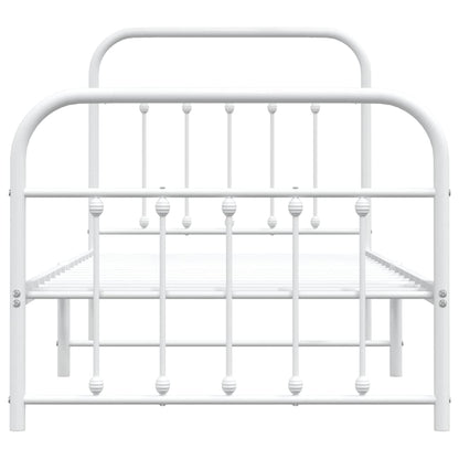 Bed Frame | White | Powder-Coated Steel | Single | Bed Frame