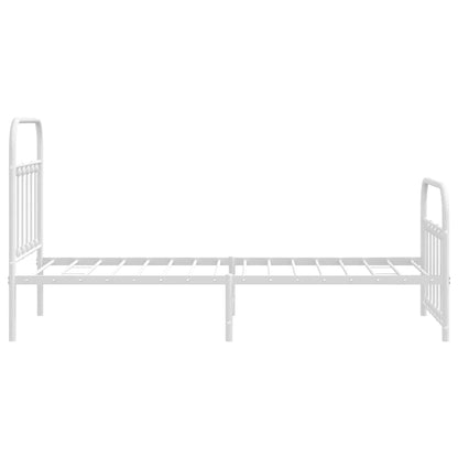 Bed Frame | White | Powder-Coated Steel | Single | Bed Frame