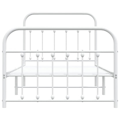 Bed Frame | White | Powder-Coated Steel | Single | Bed Frame