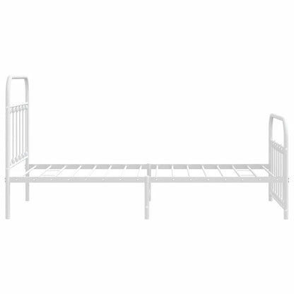Bed Frame | White | Powder-Coated Steel | Single | Bed Frame