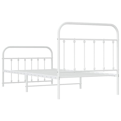 Bed Frame | White | Powder-Coated Steel | Single | Bed Frame