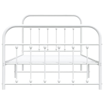 Bed Frame | White | Powder-Coated Steel | Single | Bed Frame