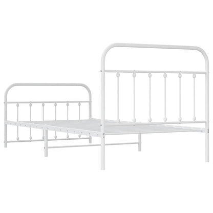 Bed Frame | White | Powder-Coated Steel | Single | Bed Frame