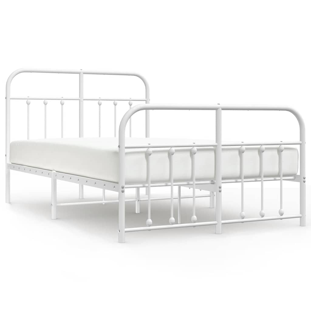 Bed Frame | White | Powder-coated steel | Double | Bed Frame