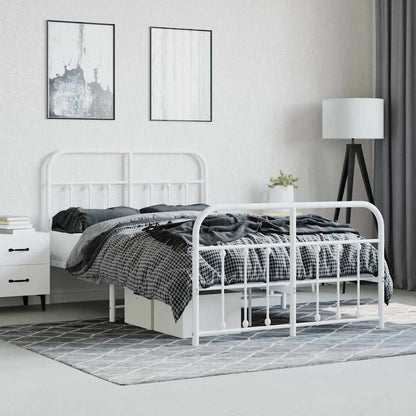 Bed Frame | White | Powder-coated steel | Double | Bed Frame
