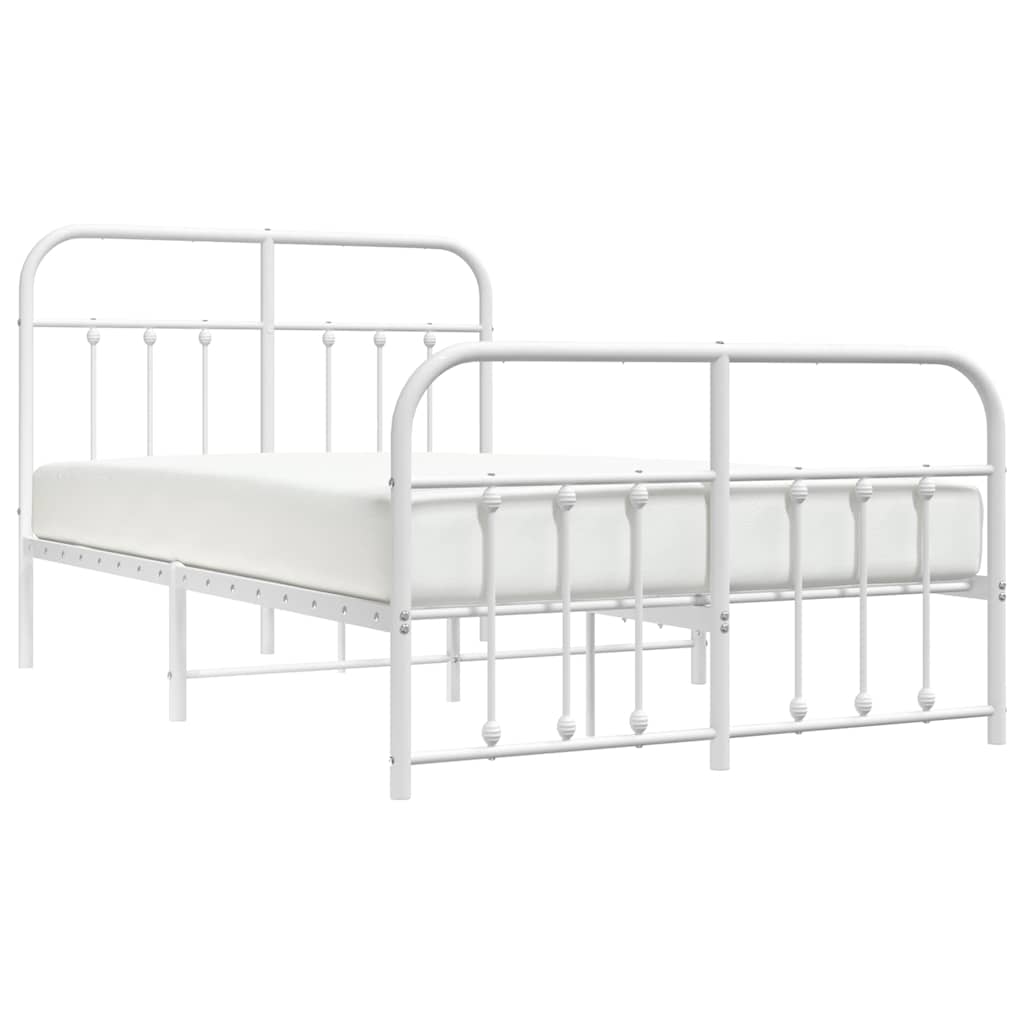 Bed Frame | White | Powder-coated steel | Double | Bed Frame