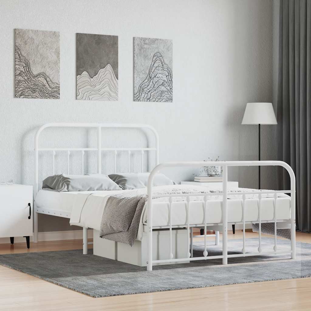 Bed Frame | White | Powder-coated steel | Double | Bed Frame