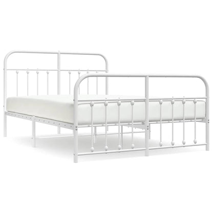 Bed Frame | White | Powder-Coated Steel | 140 x 200 cm | Bed Frame
