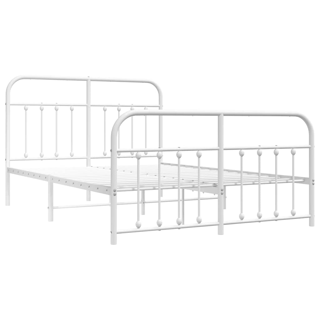 Bed Frame | White | Powder-Coated Steel | 140 x 200 cm | Bed Frame