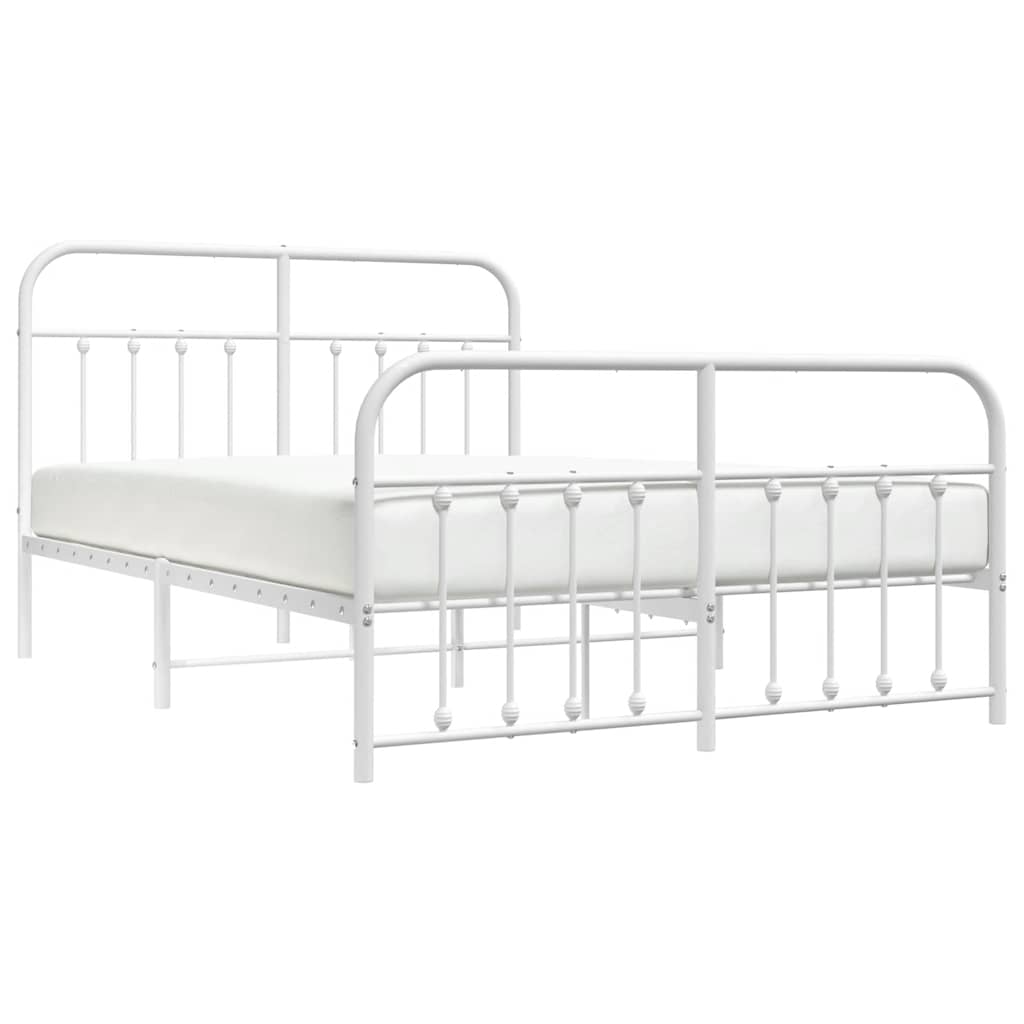 Bed Frame | White | Powder-Coated Steel | 140 x 200 cm | Bed Frame