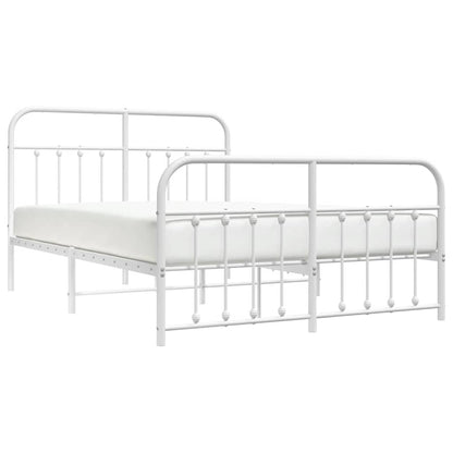 Bed Frame | White | Powder-Coated Steel | 140 x 200 cm | Bed Frame