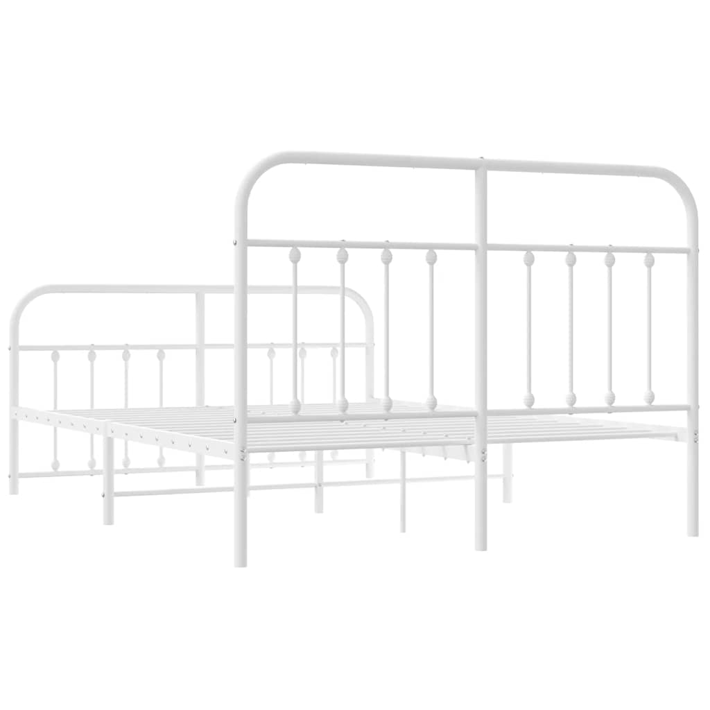 Bed Frame | White | Powder-Coated Steel | 140 x 200 cm | Bed Frame