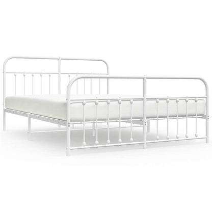 Bed Frame | White | Powder-coated steel | Double | Bed Frame