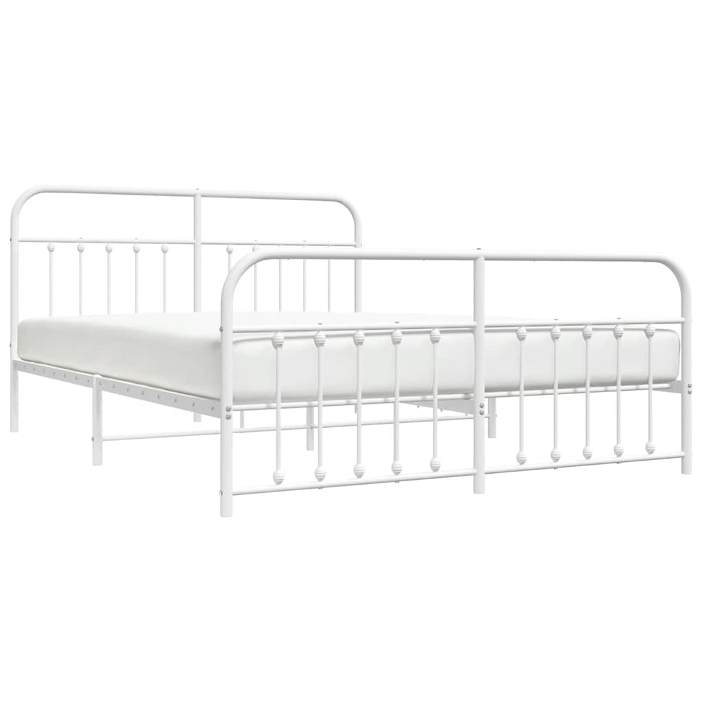 Bed Frame | White | Powder-coated steel | Double | Bed Frame