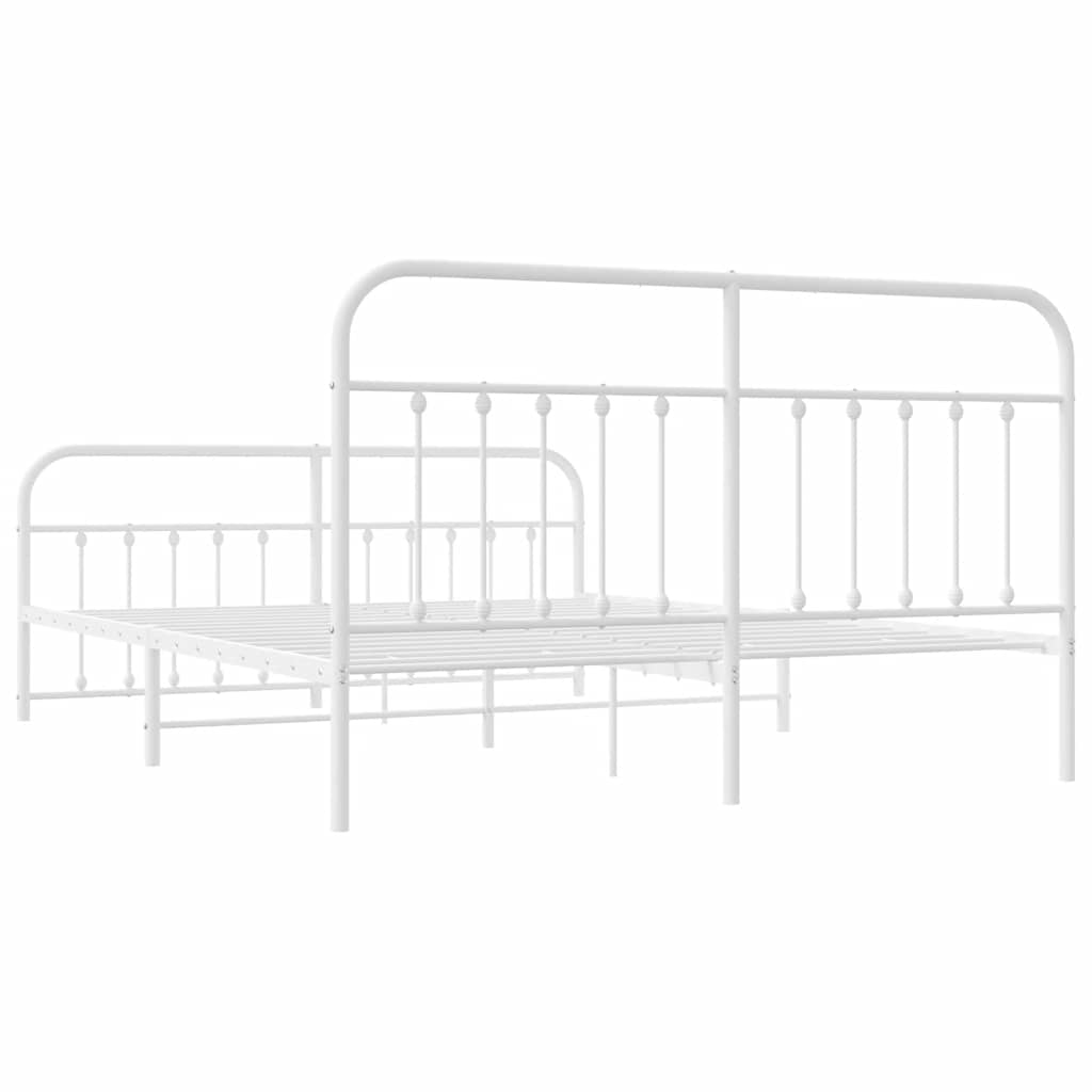Bed Frame | White | Powder-coated steel | Double | Bed Frame