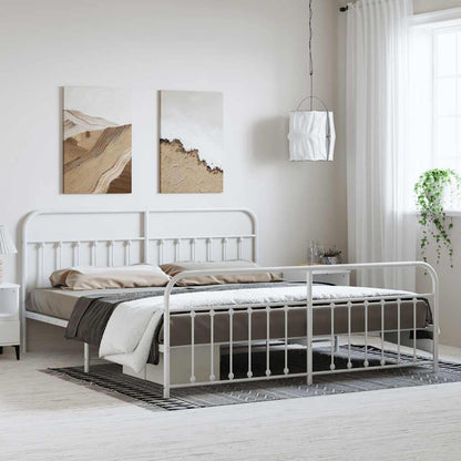 Bed Frame | White | Powder-coated steel | Double | Bed Frame