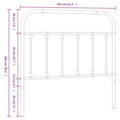 Metal Replace Headboard White 100 cm