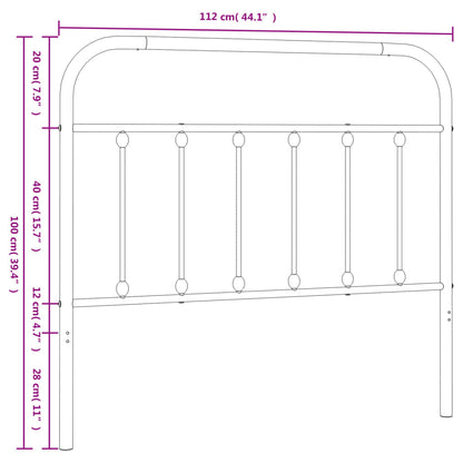 Metal Replace Headboard White 107 cm