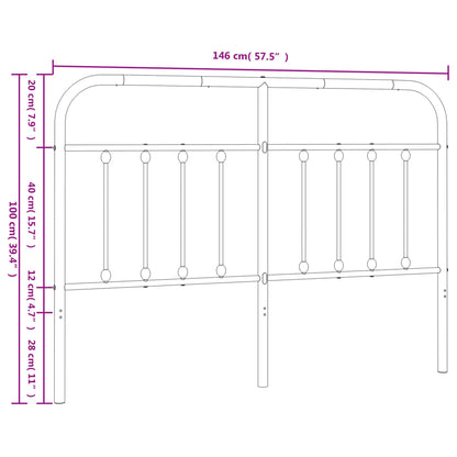 Metal Replace Headboard White 140 cm
