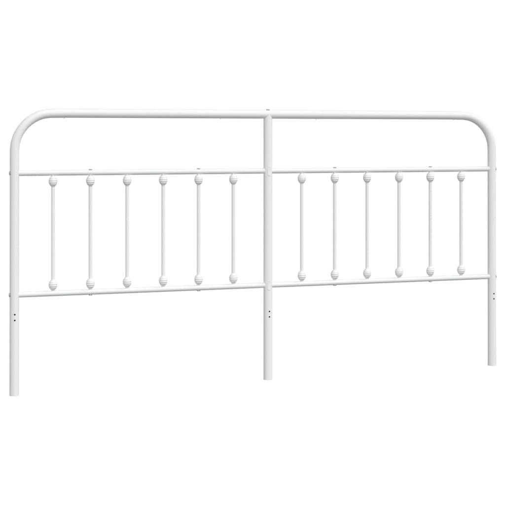 Headboard | White | Powder-Coated Steel | 200 cm wide | Durable