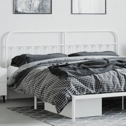 Headboard | White | Powder-Coated Steel | 200 cm wide | Durable
