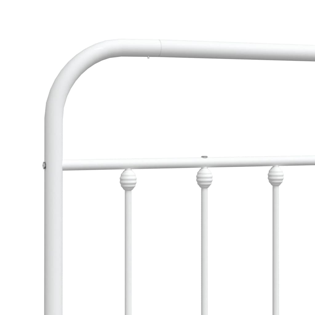 Headboard | White | Powder-Coated Steel | 200 cm wide | Durable