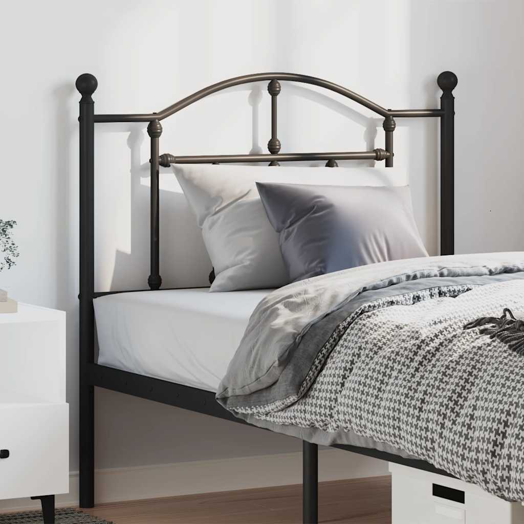Metal Replace Headboard Black 100 cm