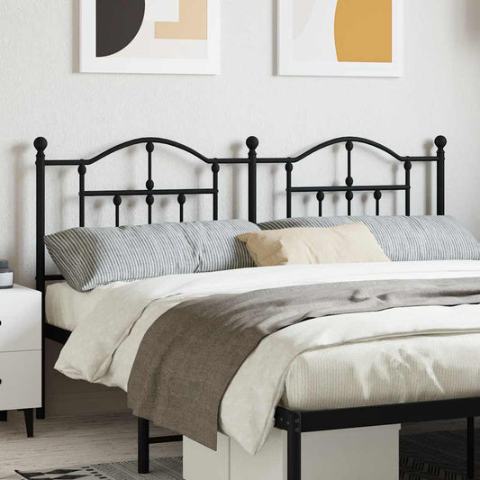 Metal Replace Headboard Black 160 cm