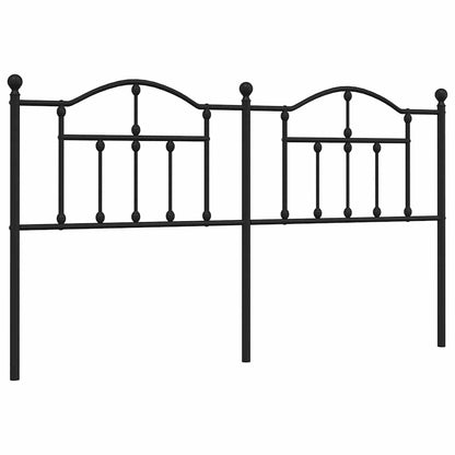 Headboard | Black | Powder-coated Steel | Double Bed | Durable