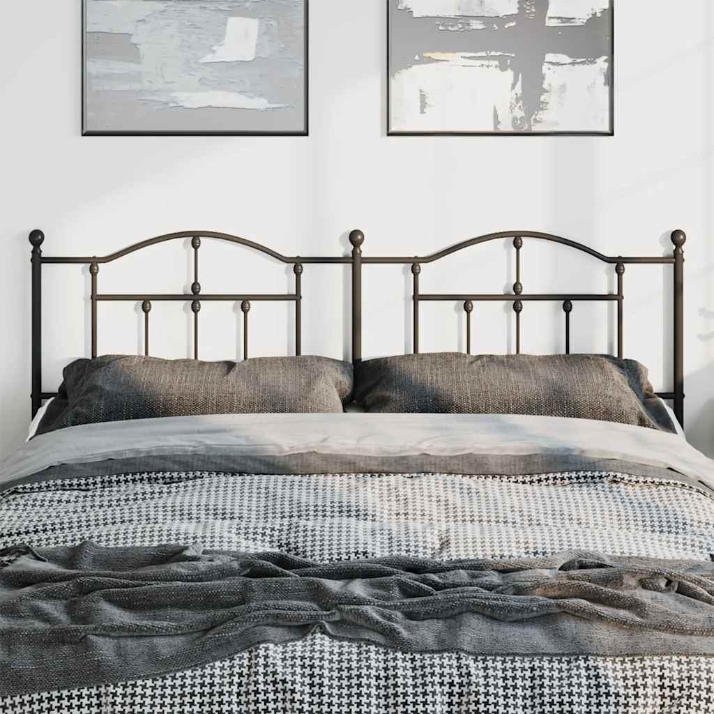 Headboard | Black | Powder-coated Steel | Double Bed | Durable