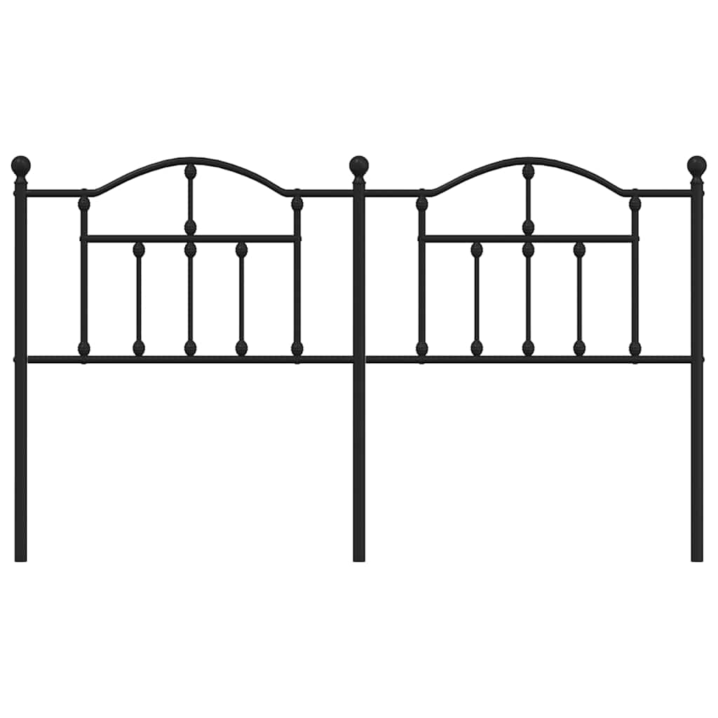 Headboard | Black | Powder-coated Steel | Double Bed | Durable