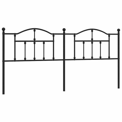 Headboard | Black | Powder-Coated Steel | Double |  Classy Style