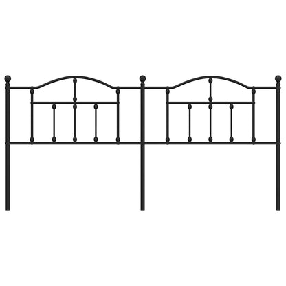 Headboard | Black | Powder-Coated Steel | Double |  Classy Style
