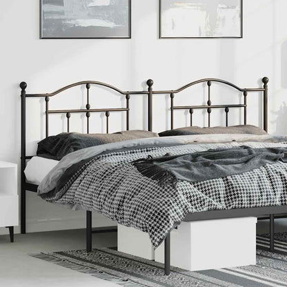 Headboard | Black | Powder-Coated Steel | Double |  Classy Style