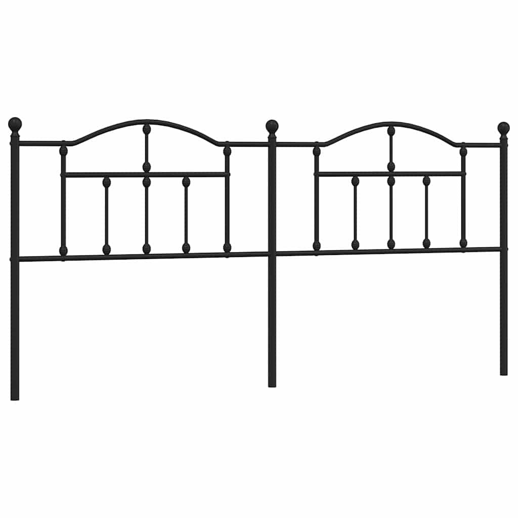 Headboard | Black | Steel | Double | Durable | Headboard | Rectangular