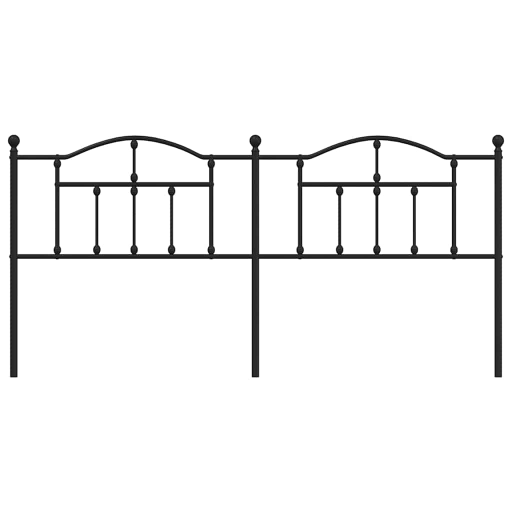 Headboard | Black | Steel | Double | Durable | Headboard | Rectangular