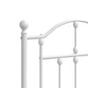Metal Bed Frame without Mattress with Headboard White 183x213cm