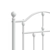 Metal Bed Frame without Mattress with Footboard White 150x200cm