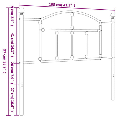 Metal Replace Headboard White 100 cm