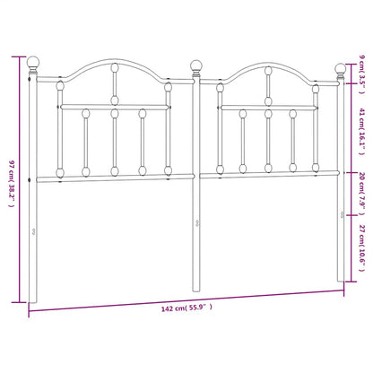 Metal Replace Headboard White 135 cm