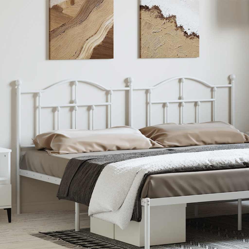 Headboard | White | Powder-Coated Steel | Double | Headboard